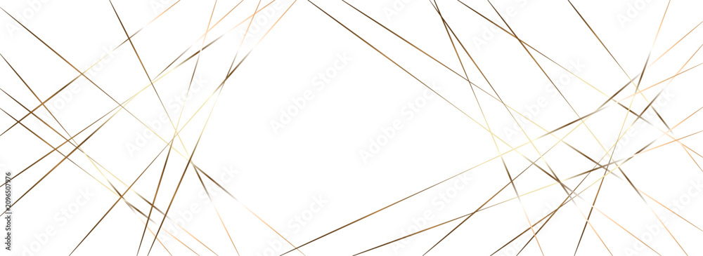 Fototapeta premium Abstract Bronze Geometric Line Background on White Minimal Surface. Elegant Brown and Gold Intersecting Lines Abstract Background Design.
