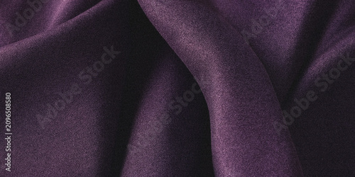 Konstfotografi Close-up of dark purple velvet fabric texture with soft folds