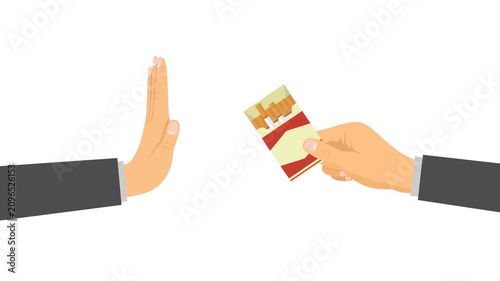 refuse cigarette video animation no smoking concept
