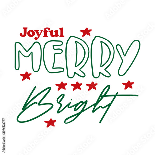 Joyful Merry Bright SVG
