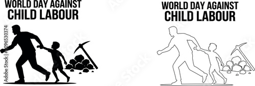 Konstfotografi World day against child labour awareness campaign illustration of exploitation a