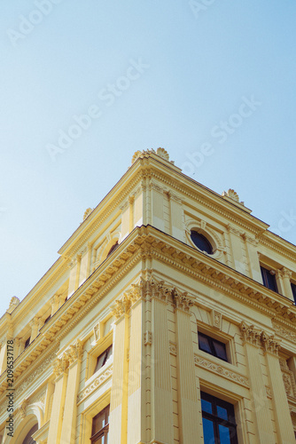 Konstfotografi Detalhe da fachada do Museu do Ipiranga em São Paulo sob céu azul