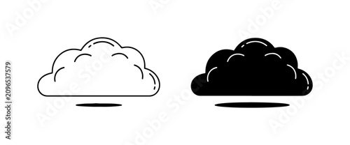 Tableau sur toile Cloud Icons, Weather Symbols, Weather Icons, Sky Icons, Meteorology Icons, Digit