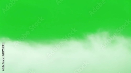 Soft white smoke clouds moving on green screen background chroma key overlay mist fog chroma key overlay mist fog