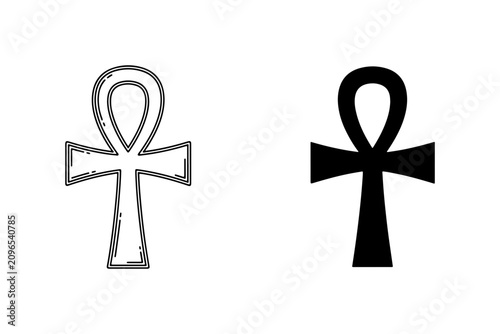 Photos Ancient Egyptian Ankh Symbols, Life Key Icon, Hieroglyph Vector Art, Sacred Symb