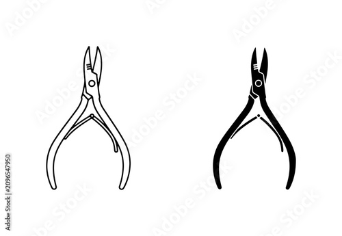 Konstfotografi Nail Cuticle Nipper Tools, Precision Manicure Clippers, Professional Pedicure Sc
