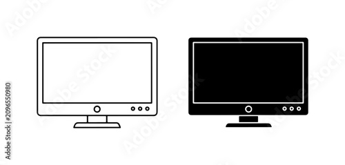 Canvastavla Computer Monitor Icons, Screen Display, Technology Gadget, Digital Device, Black