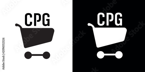 Foto Consumer Packaged Goods text on white background