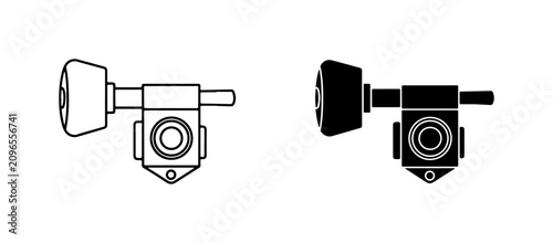 Obraz na płótnie Guitar Tuning Peg, Machine Head, String Winder, Music Instrument Part, Vector Ic