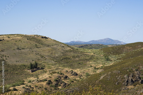 Mountain cemetery in the Spanish village of Patones de Arriba.