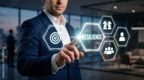 Concept of business resilience for inclusive and sustainable organizational growth.