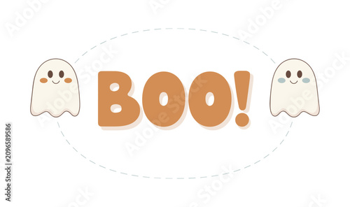 Quadro su tela Cute Boo Ghosts
