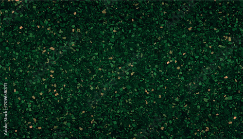 Tableau sur toile A seamless luxury dark green terrazzo texture featuring elegant gold flecks scattered throughout the stone composite material, ideal for modern architectural backgrounds and stylish interior design