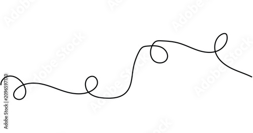 Foto Elegant black swirling line, minimalist design element
