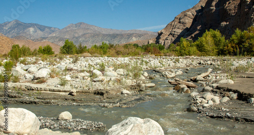 Whitewater River Flowing Through San Gorgonio Pass Canyon, California