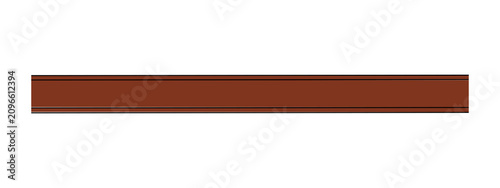 Simple brown horizontal banner strip with thin dark outline borders