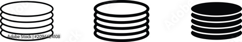 stacked black and white striped cylinders illustration vector art