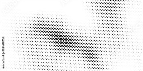 Fotografie Hexagon halftone gradient texture