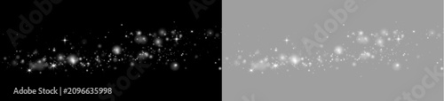Photography White radiant particle spray with glowing dust, silky gradients, and transparent background