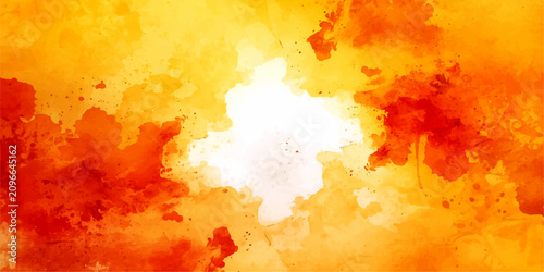 Obraz na płótnie Explosion of Color Abstract A vibrant explosion of abstract colors, dominated by fiery oranges and yellows, with a bright white center creating a dramatic visual impact