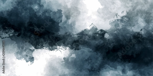 Foto Dark Cloud Abstract An ethereal and abstract composition of dark, swirling clouds, rendered in a moody palette of deep blues and grays, evoking a sense of mystery and dramatic intensity