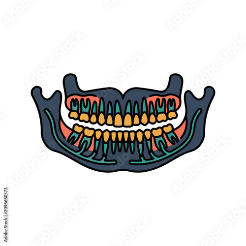 Dental Panoramic X-Ray Icon for Dentistry
