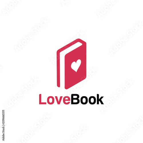 Love Book Logo Simple Vector Icons