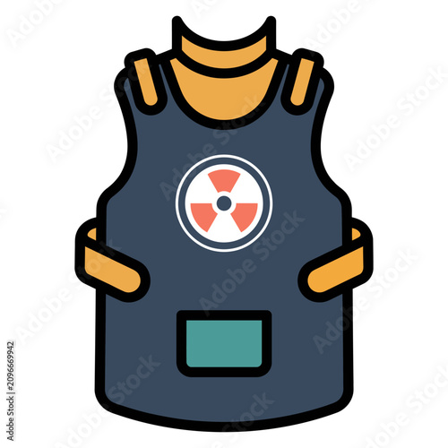 Lead Apron Radiation Shield Icon for X-Ray Safety