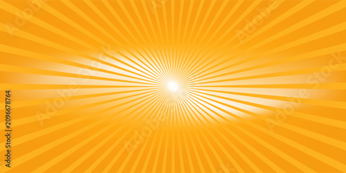 Konstfotografi sunburst background in yellow and orange, radiating lines, warm glowing center,