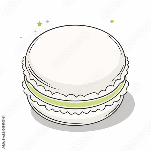 Minimal Macaron Flat Vector Illustration