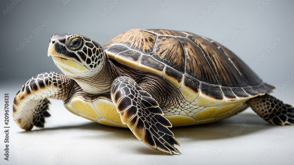 Obraz premium green sea turtle on a white background