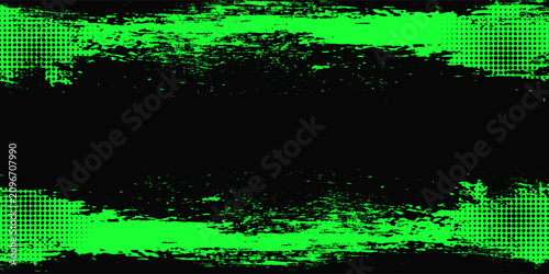 Bild auf Leinwand Gaming esport background striking stripes electric banner vector illustration design green black grunge brush wing comic pattern modern