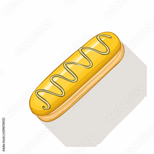 Minimal Eclair Flat Vector Illustration