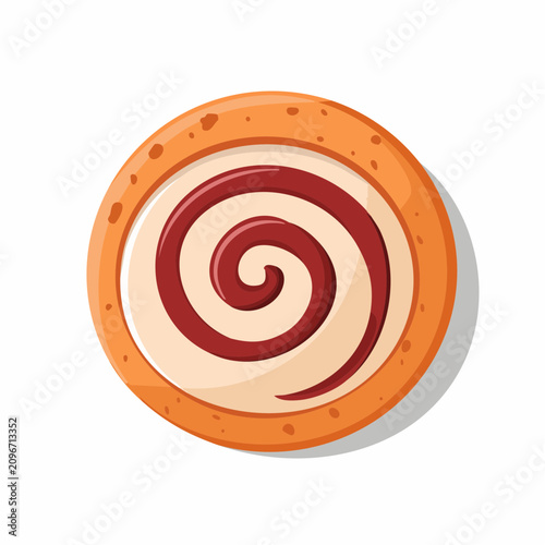 Minimal Swiss Roll Flat Vector Illustration