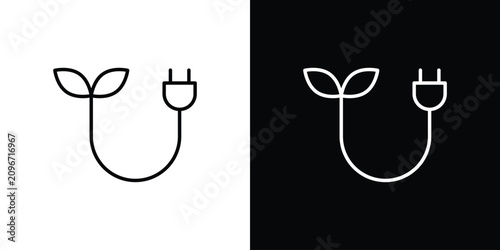 Tableau sur toile Alternative energy icon simple elements series