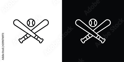 Принти на полотні Baseball icon simple elements series