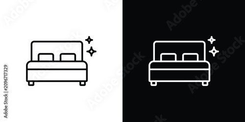 hotel room icon simple elements series