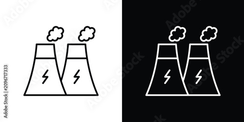 Foto Heat power station icon simple elements series