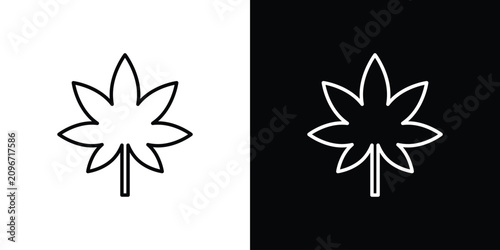 Bild auf Leinwand Marijuana icon simple elements series