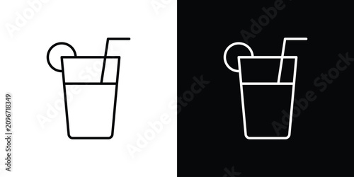Tableau sur toile Lemonade icon simple elements series