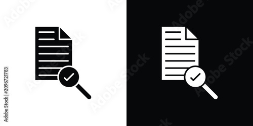 Audit icon outline clipart set. EPS10