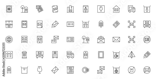 Konstfotografi Post mail icon set
