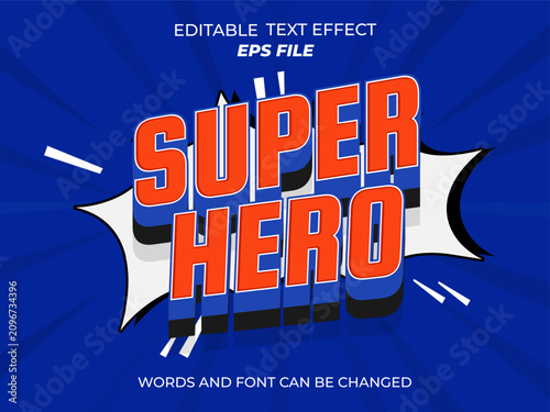 Superhero Comic Book Text Effect with 3D Pop Art Style