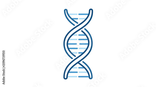 Foto DNA helix icon, representing genetic code, science, and biotechnology