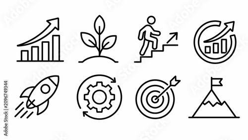 Photography Hand drawn icons of various animals and objects.