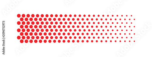 Slika na platnu Red Dots Halftone Fade Pattern Vector Background Design Element