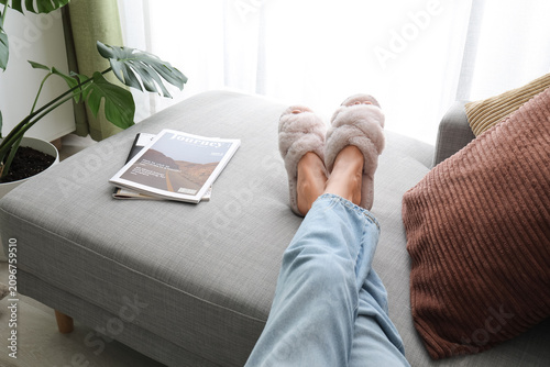 Person wearing cozy fluffy ...