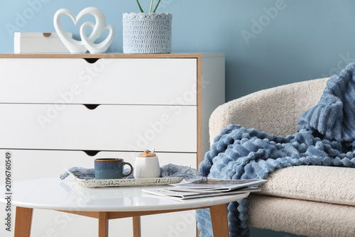 Cozy home interior with a b...