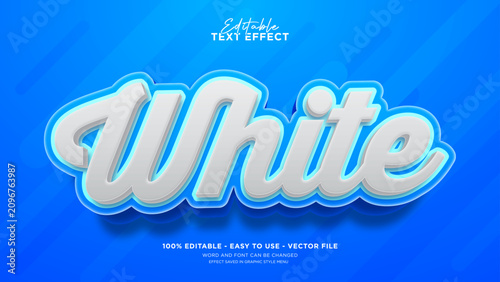 Editable soft text effect, clean text style effect
