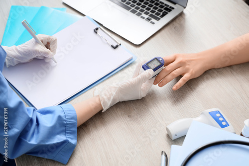 Medical professional in blu...